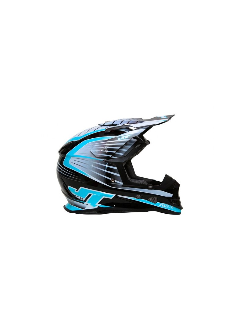 шлем кроссовый JT ALS1.0 черно-голубой